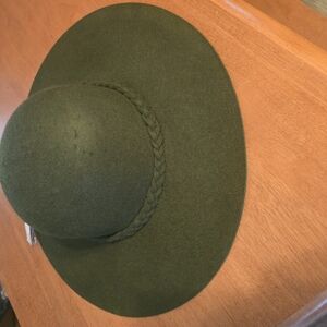 Maurices Green Felt Hat with Braided Detail